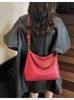 Bolsa Grande Capacidade Transfronteiriça Feminina Outono e Inverno 2025 Nova Bolsa Transversal Casual Texturizada Ombro Único Axila Bolsa Tote para o Dia a Dia