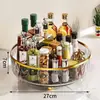 Estante Giratorio para Condimentos Encimera de Cocina Multifuncional Sal Salsa de Soja Vinagre Botella Frasco Bandeja para Especias Plato Giratorio Estante de Almacenamiento
