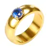 Anillo de moda de lujo avanzado súper brillante con un solo diamante, temperamento europeo y americano, personalidad popular, anillo de acero de titanio para mujer, no se decolora, venta al por mayor