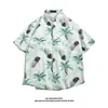 Camisas Hawaianas de Manga Corta al por Mayor Transfronterizas, Camisas de Manga Corta para Hombre, Nuevas Camisas Florales de Playa de Verano para Hombre, Atuendos para Pareja