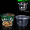 Caja de Empaque para Tazón de Sopa Desechable Tazón Redondo de Plástico Transparente Desechable con Tapa para Boda Hogar y Uso Comercial Biodegradable