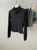 Chaqueta Elástica Ajustada con Cuello Alto Protección Solar para Mujer, Estilo Coreano Verano Delgada Manga Raglán Chaqueta de Yoga con Cremallera