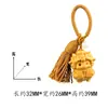 Chaveiro Ovelha Rica Esculpida em Sândalo com Borla Pingente Zodiacal Ano da Ovelha Charme para Bolsa Artesanato em Madeira Atacado