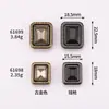 Botones Rectangulares Cuadrados Grandes de Diamante Cosidos a Mano Pequeños Fragantes para Abrigos, Ropa, Cortavientos, Suéteres, Botones Metálicos de Punto