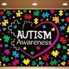 Cross-border Novo Autismo Conscientização Banner Pátio Decoração Bandeira Outdoor Cena Pano de fundo