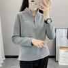 Camiseta Térmica Macia Outono e Inverno para Mulheres, Gola Alta de Manga Longa, Top à Prova de Frio e Quente, Jaqueta de Lã, Camada Base para Esportes ao Ar Livre