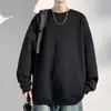 Sudadera Jacquard para Hombre Primavera y Otoño 2025 Nueva Alta Gama Cuello Redondo Marca de Moda Holgada Talla Grande Manga Larga Camiseta Base