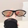 Gafas de Sol Retro Estilo Ojo de Gato Nuevas para Mujer Nudo de Cuerda Personalizado Transfronterizo Europeo y Americano Moda Exterior Marco Pequeño Gafas de Sol de Comercio Exterior