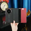 Adecuado para Funda de Teléfono Móvil Huawei Matexts, Funda Flip Eje Central, Correa de Muñeca, Soporte Giratorio, Funda de Cuero con Ventana Inteligente Xts Sleep