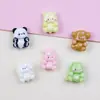 Mini animal pequeño de dibujos animados oso panda pequeño accesorios de pegamento de crema material para funda de teléfono diy pasador parche al por mayor