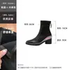 Botines Franceses de Cuadrado con Aumento de Altura de 9 cm para Mujer, Nuevo Estilo Otoño/Invierno 2026, Botines Elegantes y Simples Ajustados con Cremallera Trasera, Botas Martin