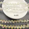 Cuentas Sueltas de Cristal Electrochapado Cuentas Aurora AB con Agujero Horizontal Accesorios para Pulseras DIY Cuentas de Vidrio Más Vendidas Cristal Fino Cuentas de Fresa