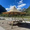 Tienda de campaña tipo pirámide tipi con dosel de paja india, toldo para eventos de boda al aire libre, protector solar, fabricante, tienda de campaña tipo cúpula
