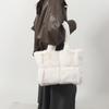 Bolsa de pelúcia feminina de outono e inverno transfronteiriça 2024, nova bolsa moderna e moderna de axila, grande capacidade, bolsa de ombro texturizada Mao Mao