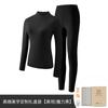 Conjunto de Roupa Íntima Térmica Feminina de Lã e Seda Cor Sólida Retentor de Calor Forrado com Fleece Espessado Roupas e Calças de Outono em Estoque para Proteção contra o Frio