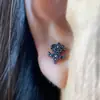Pendientes de aro Europa y Estados Unidos Ins a estilo simple Joker pendientes de pareja para hombres y mujeres joyería al por mayor palabra de arroz estrellas nocturnas