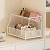 Estante de almacenamiento de bolsos ahorra espacio, estantes en niveles en el armario, organizador de compartimentos para bolsos de mano, caja para ropa interior y panties de armario