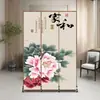 Divisória de parede dobrável estilo chinês para quartos de hotel, hall de entrada, sala de estar, apartamentos pequenos, simples e fácil de usar para decoração de casa