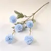 Crisântemo Artificial de Ping Pong Arranjo de Flores Artificiais para Decoração de Mesa de Jantar Sala de Estar Casa Enfeites de Casamento Flores Retro de Luxo Leve