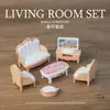 Juguetes de casa de juegos de mini muebles transfronterizos, escena en miniatura, cocina pequeña, casa de muñecas, sala de estar, decoración de escritorio, modelo