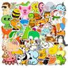 50 bonito fresco animal pequeno cartoon adesivos infantis transfronteiriço temu água copo skate bagagem adesivos decorativos