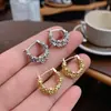 Pendientes de Tachuela de Plata Versátiles y de Nicho con Diseño Coreano de Moda para Mujer con un Toque de Alta Gama, Pendientes Populares de Estilo Minimalista