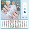 Venta caliente transfronteriza usar belleza de uñas pieza de uña Francés Perla usar uña usar parche de uña falsa fábrica cabello lacio