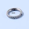 Anillo nasal de circonita con incrustaciones finas de acero inoxidable 316 transfronterizo, pendientes de ópalo de titanio G23, perforación múltiple, anillo cerrado para hueso de la oreja