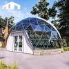 Tenda de vidro de porta dupla para quarto estrelado de vidro de 10 m de diâmetro, sala de vidro esférica, fabricante da fonte