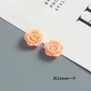 Accesorios de Resina de Rosa Artificial Coloridos de 12 mm Material para Manualidades Pegamento de Crema Funda de Teléfono Celular Agujero Zapato Pasador de Pelo Joyería