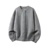 Moda Masculina de Otoño e Invierno Nueva Transfronteriza Color Sólido de Un Solo Botón Casual Cardigan de Punto Chaqueta Talla Grande