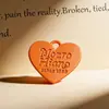 Colgante de Corazón Pintado de Colores Color Caramelo Dopamina Lindo Femenino DIY Accesorios de Joyería Dijes para Bolsos