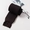 Leggings Transfronteiriços, Leggings de Nove Pontos Tamanho Grande com Plus Veludo Sem Pé, Meias-Calças de Outono e Inverno com Plus Veludo, Meia-Calça Pérola Veludo com Pé, Tudo em Um