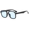 Gafas de sol de doble haz cuadradas de estilo nuevo europeo y americano, gafas de sol para hombre, estilo retro, informal, para conducir, negocios, de moda.