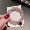 Faixa de cabeça de pérola retrô estilo coreano, pulseira simples e elegante, dupla utilização, faixa de borracha de celebridade da Internet, faixa de cabelo de cristal, cocar doce