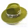 Exportación transfronteriza, nueva tendencia de personalidad de moda de comercio exterior, diseño original, sombrero de jazz, sombrero de fieltro de lana de imitación, fábrica de sombreros de lana