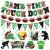 Bandeiras de Bandeirolas Super Bowl com Tema de Rugby, Decorações de Bandeirinhas Triangulares, Cartões Pendurados, Conjunto de Suprimentos para Decoração de Festa