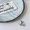Brincos de Estrela do Mar Azul de Verão para Mulheres Doce Simples Fofo Pequeno Alto Padrão Fresco Brincos Colar