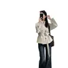 Gabardina corta beige estilo coreano para mujer, nueva colección primavera/otoño 2026, talla petite, abrigo entallado estilo británico para mujer