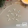 Nueva Campana de Navidad con Lazo Oro Plata Mini Campana de Aleación Decoración Navideña para Uñas DIY Venta al por Mayor