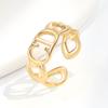 Anillo europeo y americano popular transfronterizo letra CD anillo abierto femenino lujo ligero alto sentido nicho anillo de pareja comercio exterior