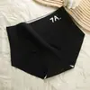Ropa interior bacteriostática 7A para mujer, seda de hielo sin costuras, cintura media-alta, levanta glúteos, moldea abdomen, bóxer de seda de morera, calzones de nailon
