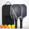 Rackets de Pickleball de Fibra de Carbono Set de Rackets de Madera de Fibra de Vidrio Muestra de Logo Profesional de Pickleball