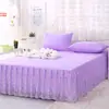 Faldón de Cama con Borde de Encaje Europeo Estilo Colcha Pieza Única Estilo Princesa Encaje Cubierta Protectora Delgada para Cama de 1.8m Resistente al Polvo Verano