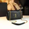Bolso Cruzado de Lujo de Cuero Genuino Nuevo 2026 Moda Europea y Americana Estilo Francés Bolso de Axila Elegante Bolso Acolchado con Cadena para Mujer