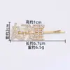 Grampo de Cabelo Colorido Geométrico da Moda com Strass, Presilha Redonda para Meninas, Acessório de Cabelo para Parte de Trás da Cabeça
