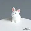 Cachorro Estereoscópico de Pelúcia Desenho Animado Pequenos Enfeites de Resina Chaveiro DIY Feito à Mão Pingente Pingente Material para Joias Acessórios