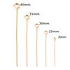 Acero inoxidable 9 pines T-pin pin redondo pin de conexión material para abalorios DIY aretes joyería colgante al por mayor