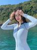 2025 Nuevo Traje de Buceo Traje de Baño para Mujer Manga Larga Pantalones Protección Solar Secado Rápido Adelgazante Surf Deriva Snorkel Aguas Termales
