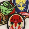 Adesivos de tecido para bordado de computador crânio alienígena UFO Patch acessórios para roupas acessórios para bagagem patch bordado selo etiqueta de tecido